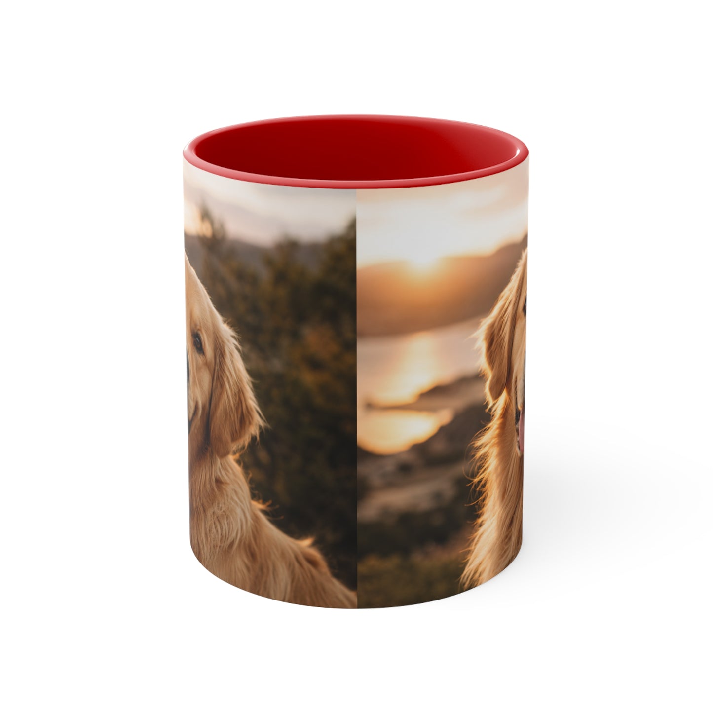 Golden Retriever Photo Accent Mug – Personalized Dog Lover Coffee Cup