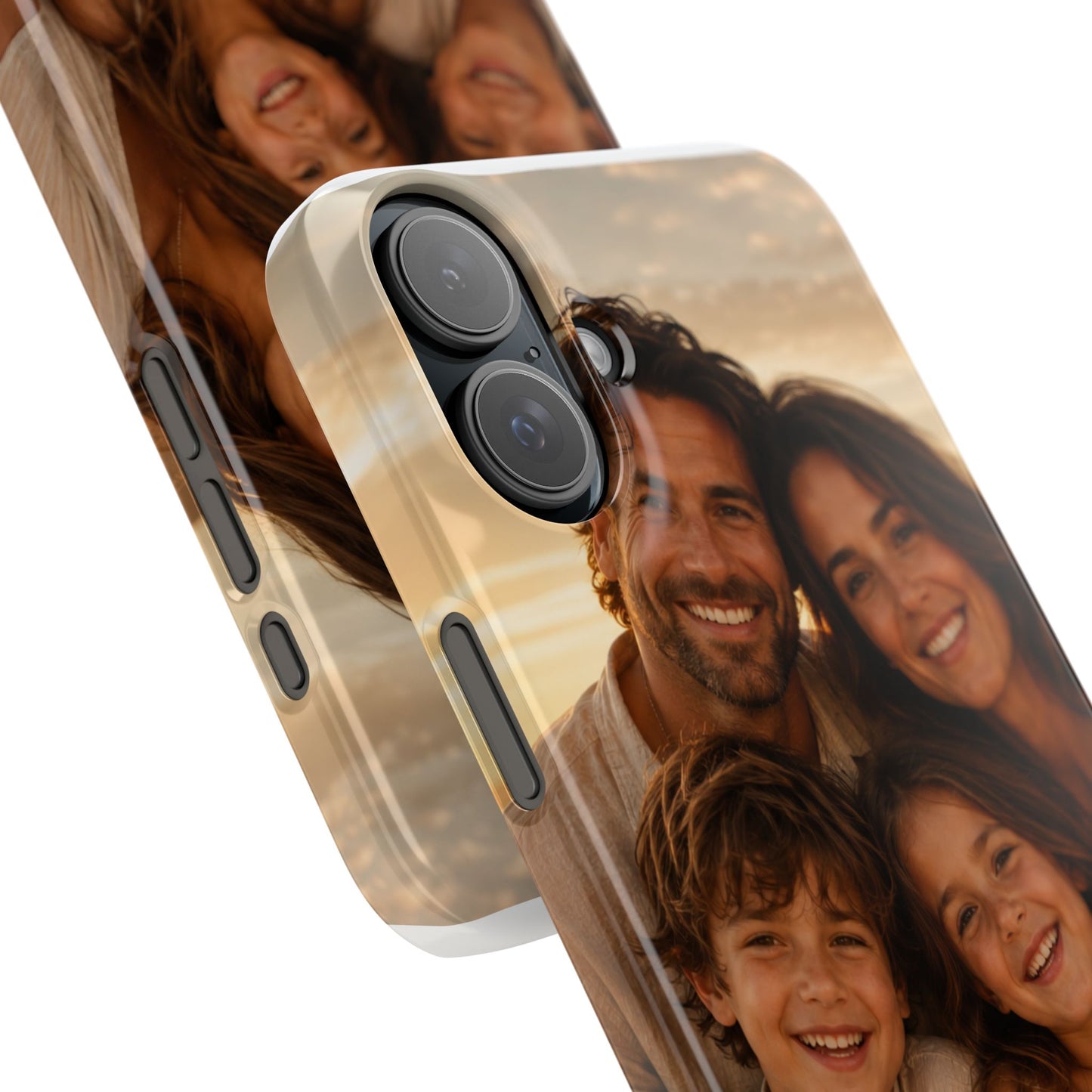 Personalized Photo Slim Phone Case – Custom Family Portrait Cover