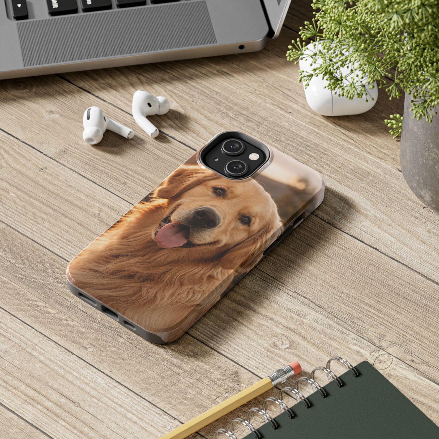Golden Retriever Tough Phone Case — Durable Dog Photo Protective Cover
