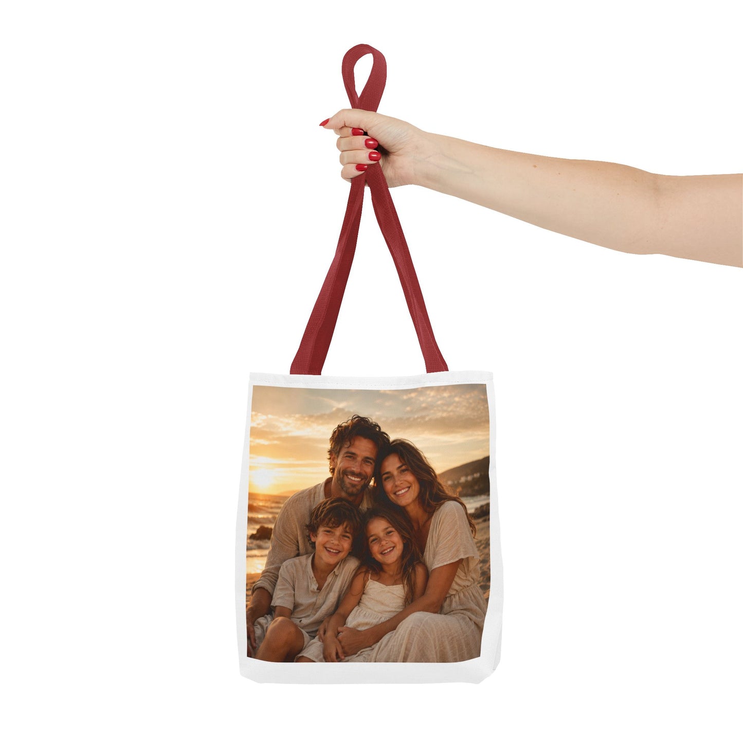 Photo Tote Bag — Custom Family Sunset Portrait Tote