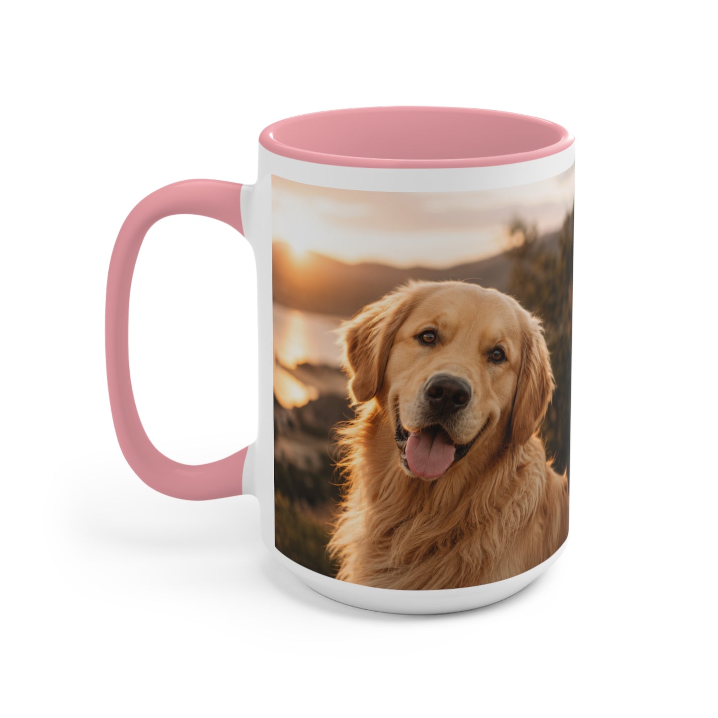 Golden Retriever Photo Accent Mug – Personalized Dog Lover Coffee Cup