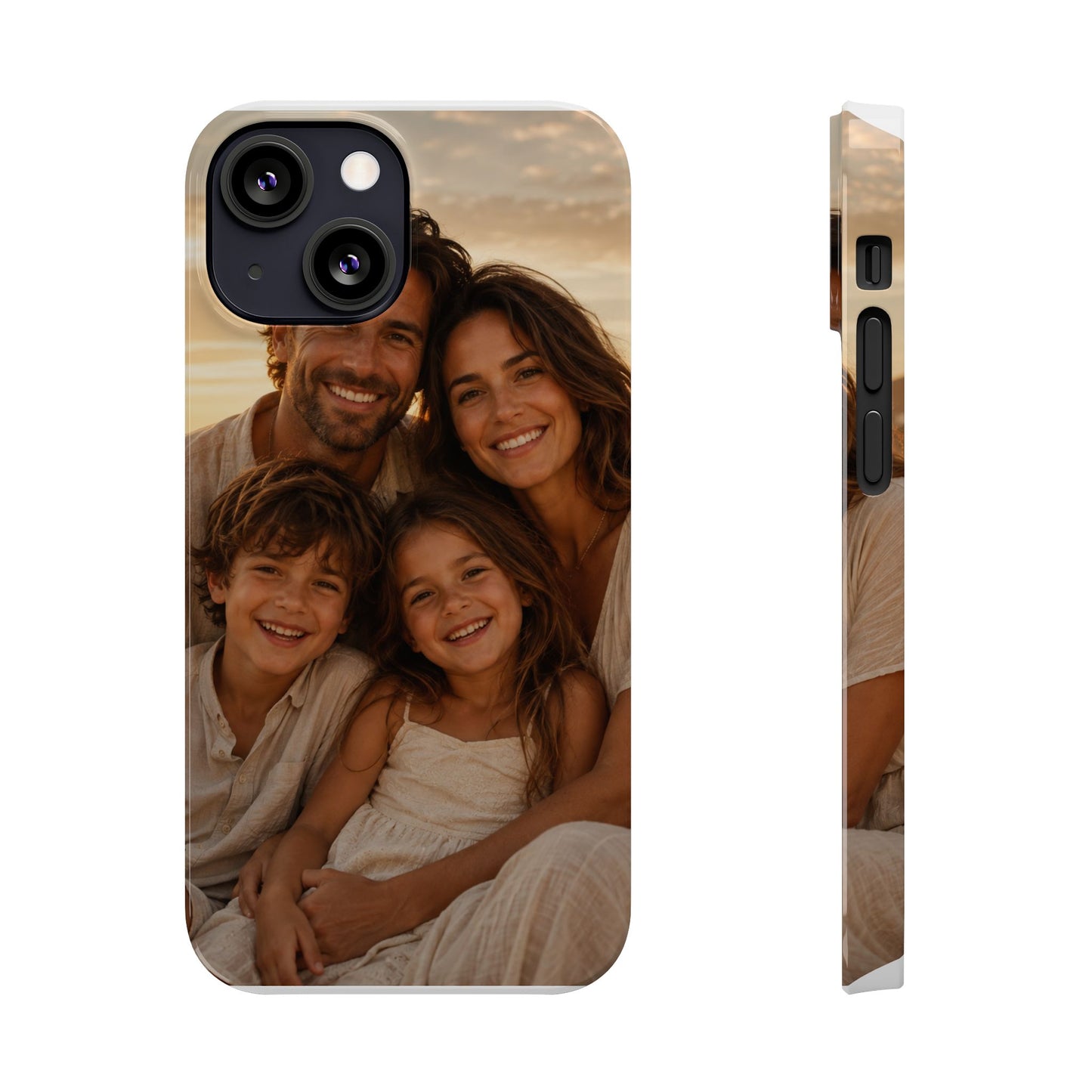 Personalized Photo Slim Phone Case – Custom Family Portrait Cover