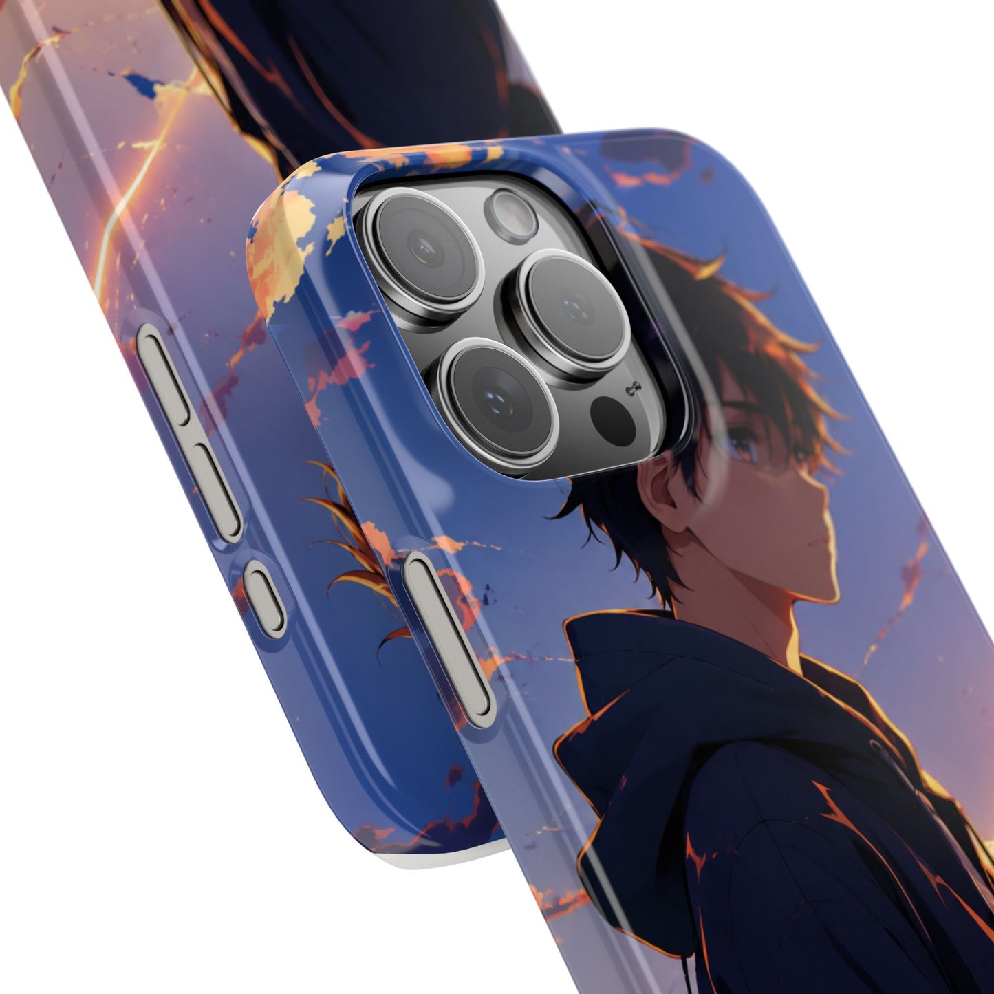 Slim Phone Case — Anime Sunset Boy Illustration