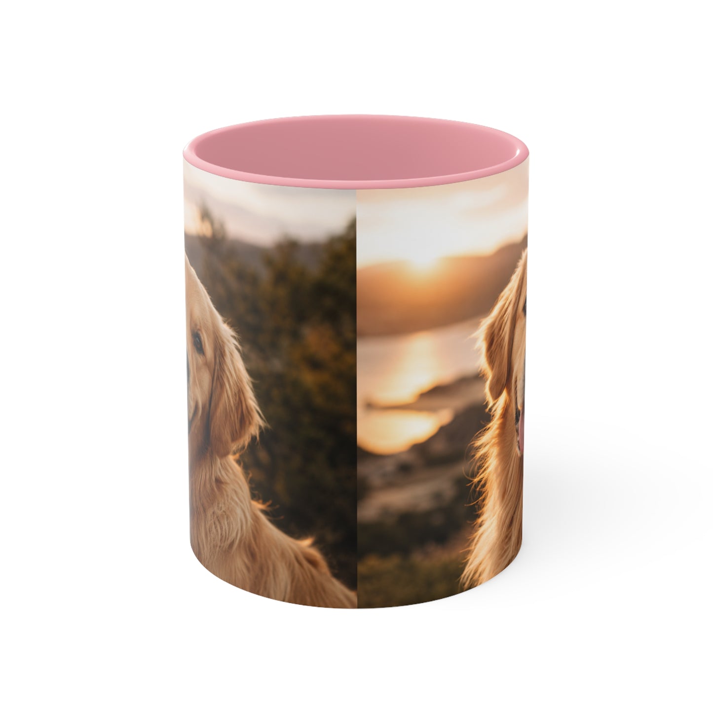 Golden Retriever Photo Accent Mug – Personalized Dog Lover Coffee Cup