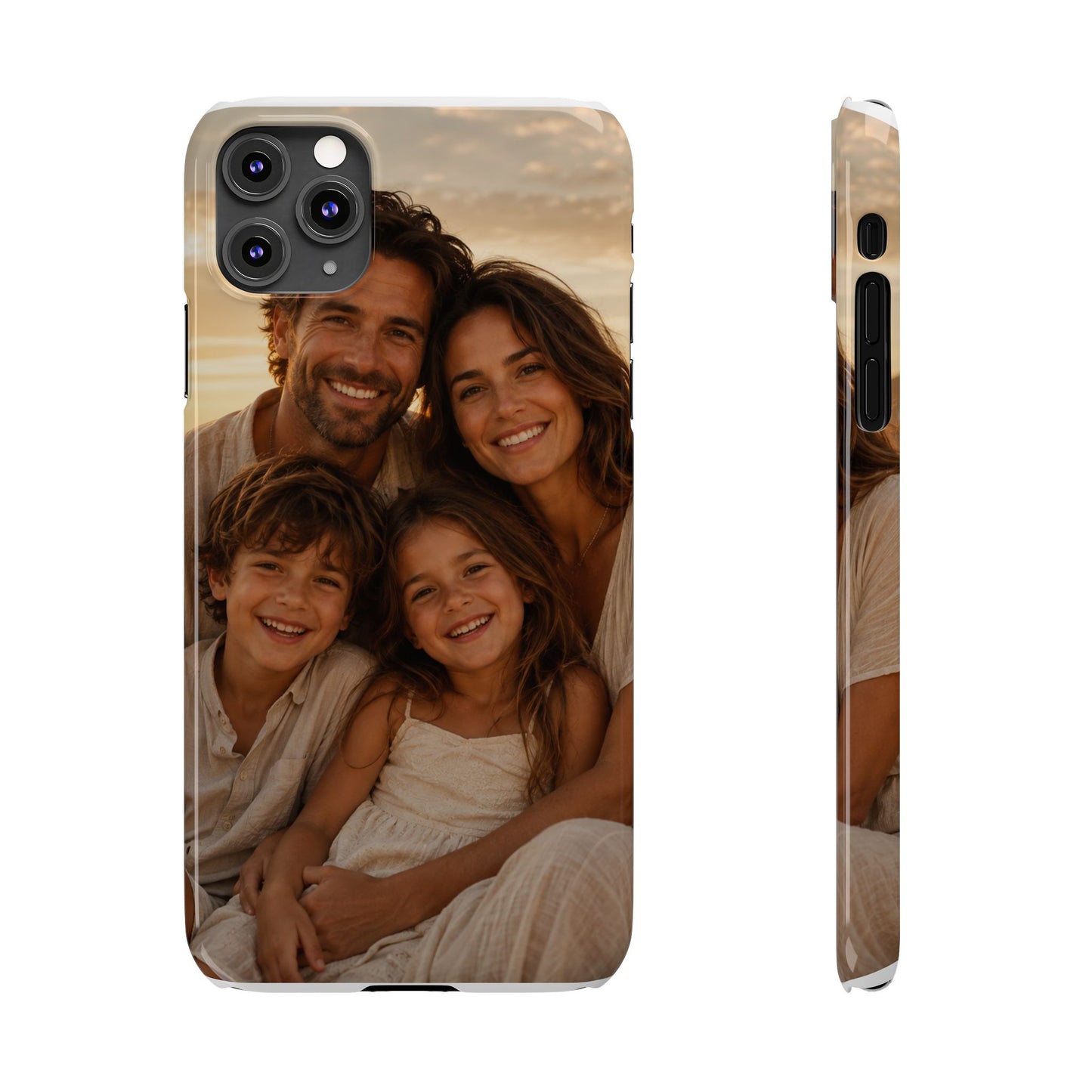 Personalized Photo Slim Phone Case – Custom Family Portrait Cover
