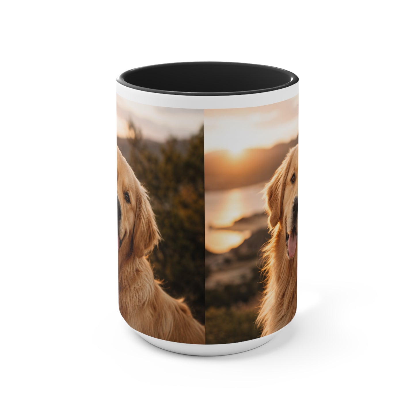 Golden Retriever Photo Accent Mug – Personalized Dog Lover Coffee Cup