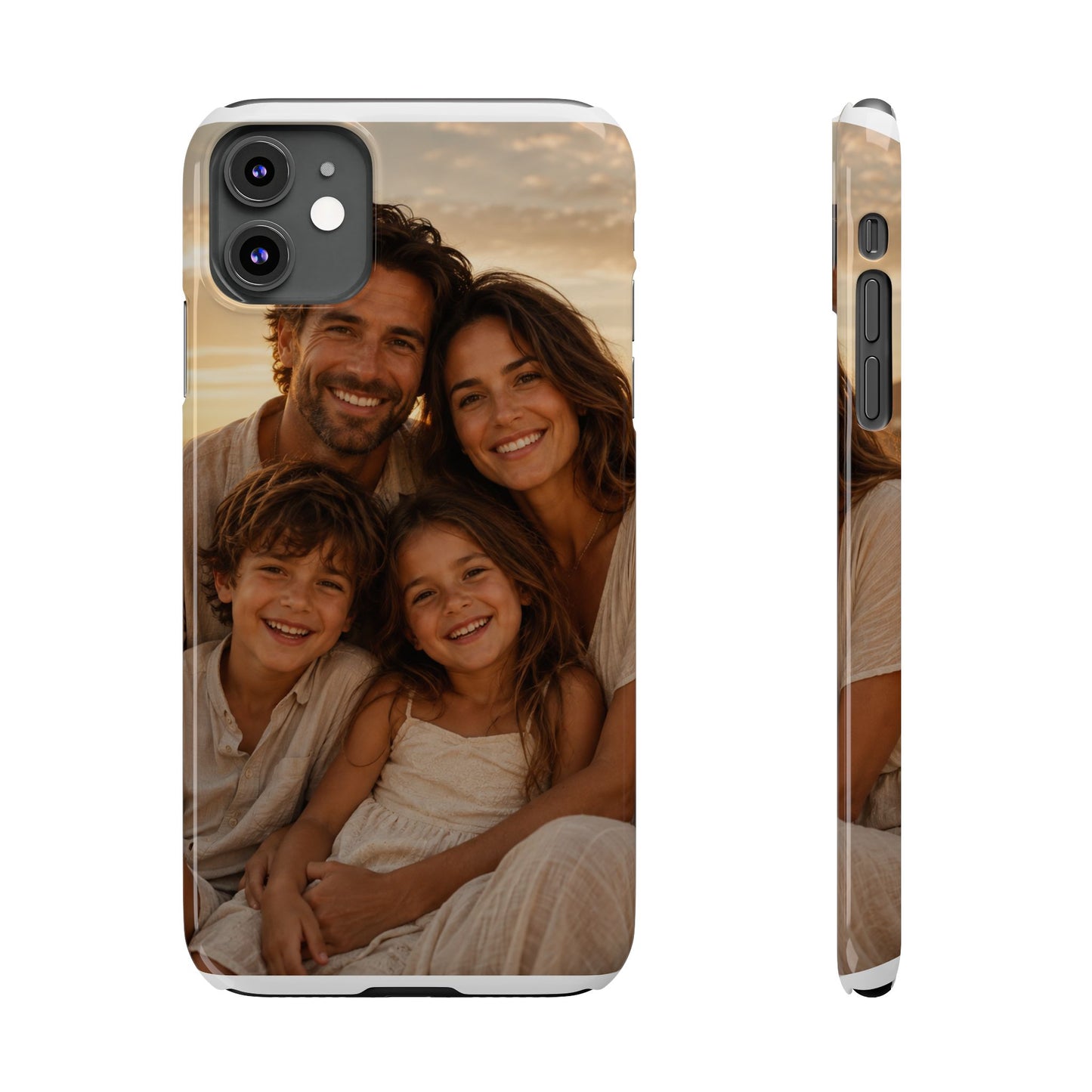 Personalized Photo Slim Phone Case – Custom Family Portrait Cover