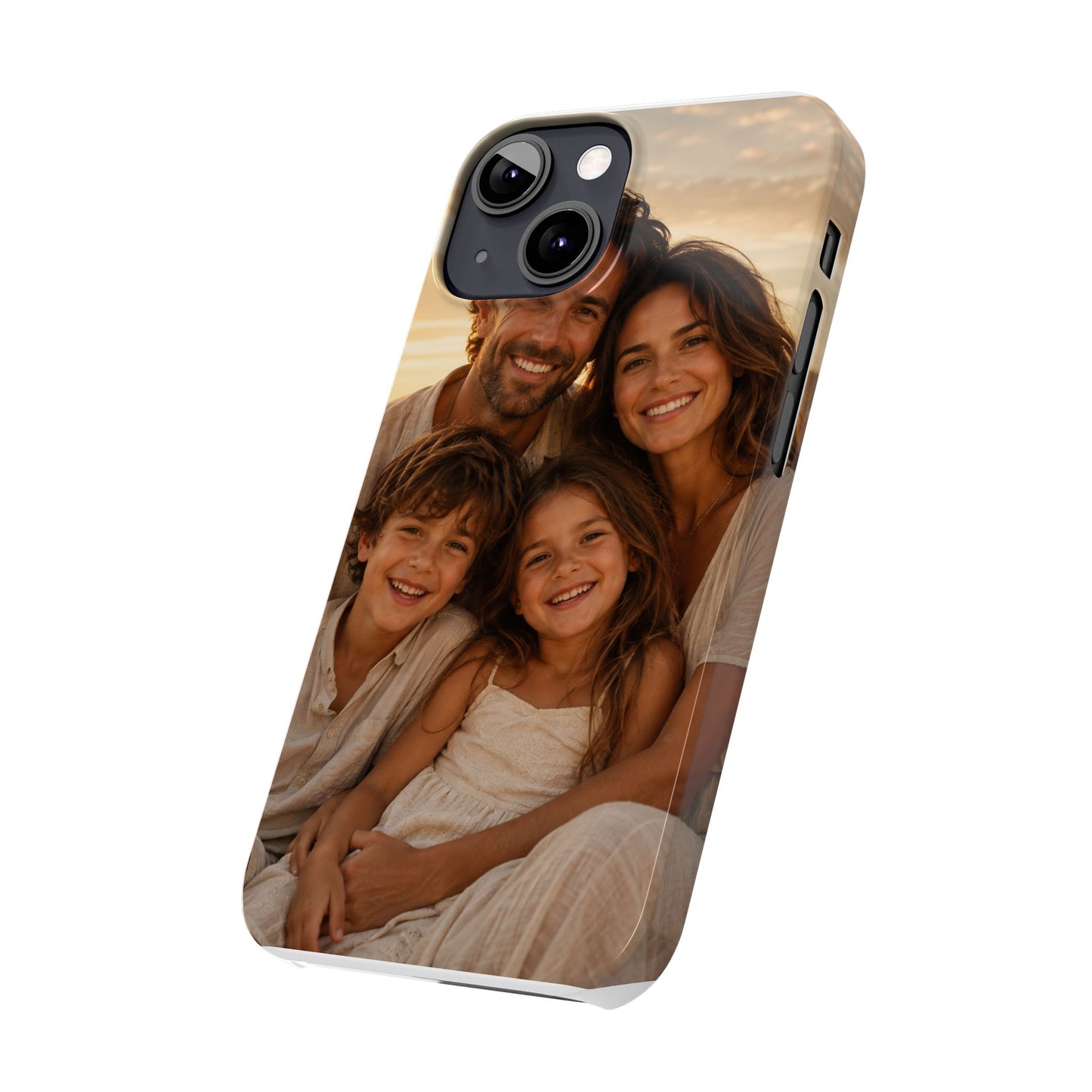 Personalized Photo Slim Phone Case – Custom Family Portrait Cover