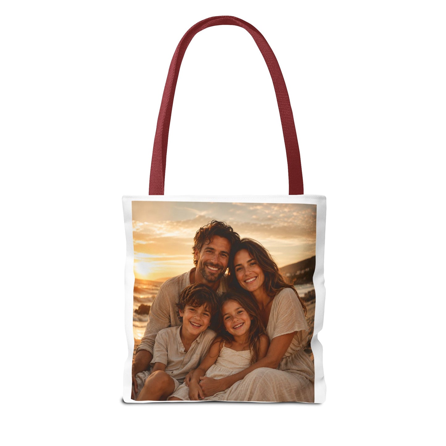 Photo Tote Bag — Custom Family Sunset Portrait Tote
