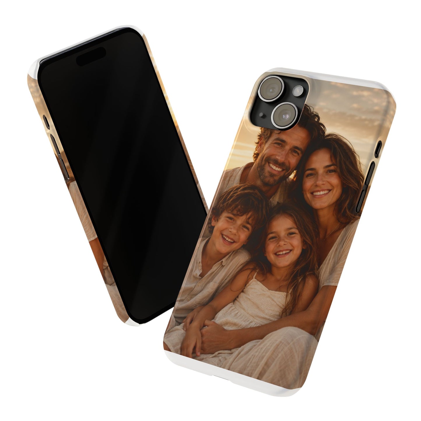 Personalized Photo Slim Phone Case – Custom Family Portrait Cover